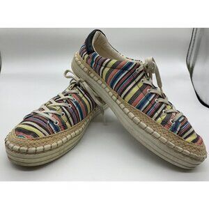 Sam Edelman Kavi Casual Multicolor Striped Womens Lace Up Shoes Sneakers Size 8